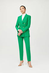 Jarah Double Breasted Suit with Gold Buttons - Alexandra-Dobre.com